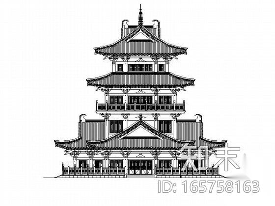 [四川]旅游产业园大型古建施工图（图纸精细施工图下载【ID:165758163】