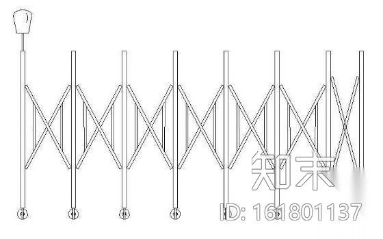 电动伸缩门cad施工图下载【ID:161801137】