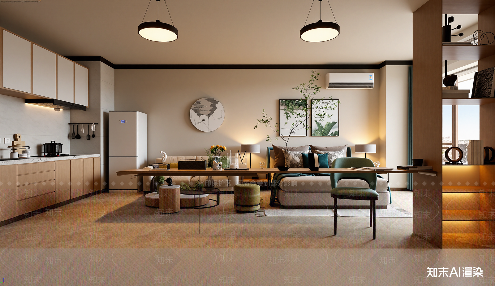 现代客餐厅3D模型下载【ID:1221494407】