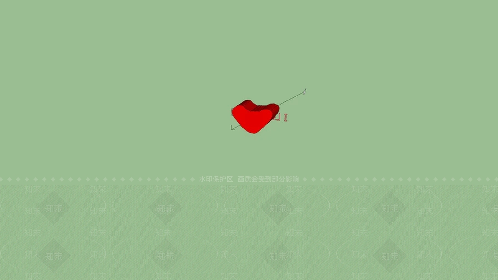 我爱你SU模型下载【ID:1162139297】
