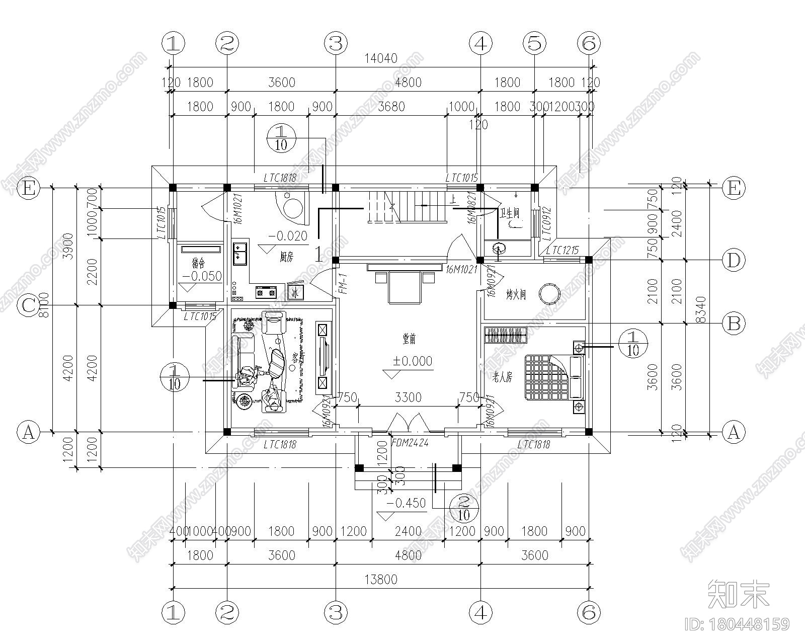 三层农村自建别墅式住宅结构施工图CADcad施工图下载【ID:180448159】