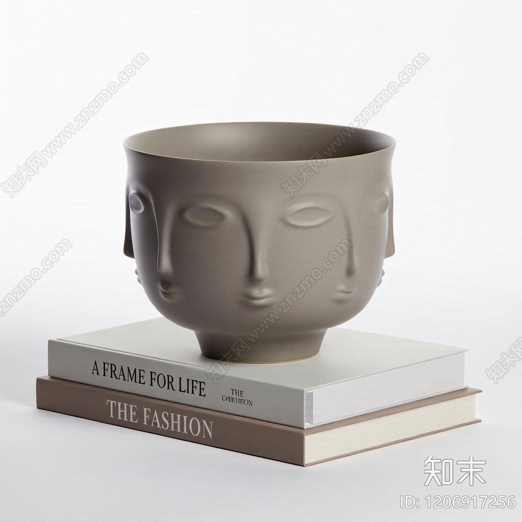 人脸雕塑装饰品3D模型下载【ID:1206917256】