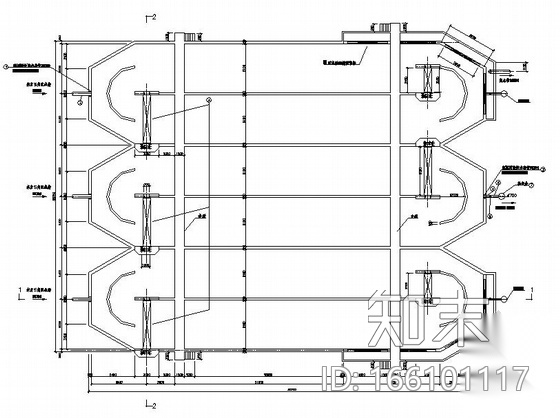 某污水处理工程三沟式氧化沟与可调出水堰详图cad施工图下载【ID:166101117】