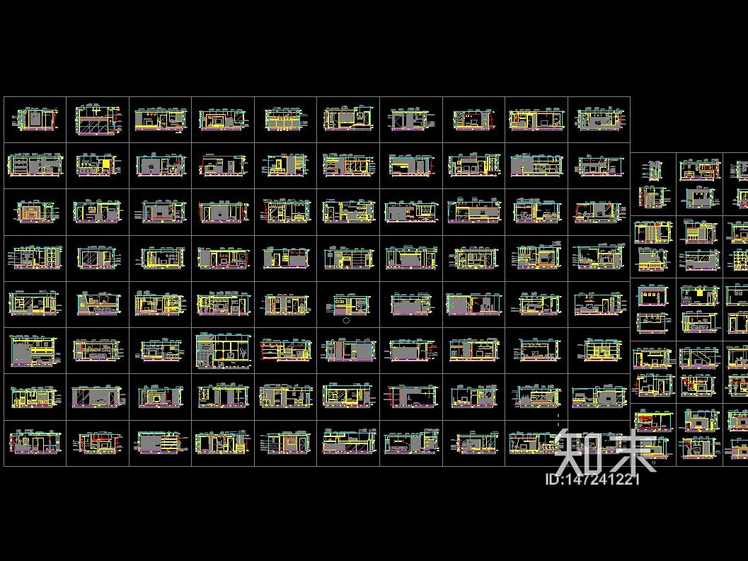 366套室内电视背景墙施工图CAD图库丨DWG施工图下载【ID:147241221】
