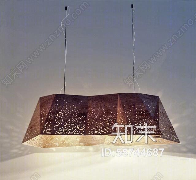 现代镂空吊灯3D模型下载【ID:55744687】