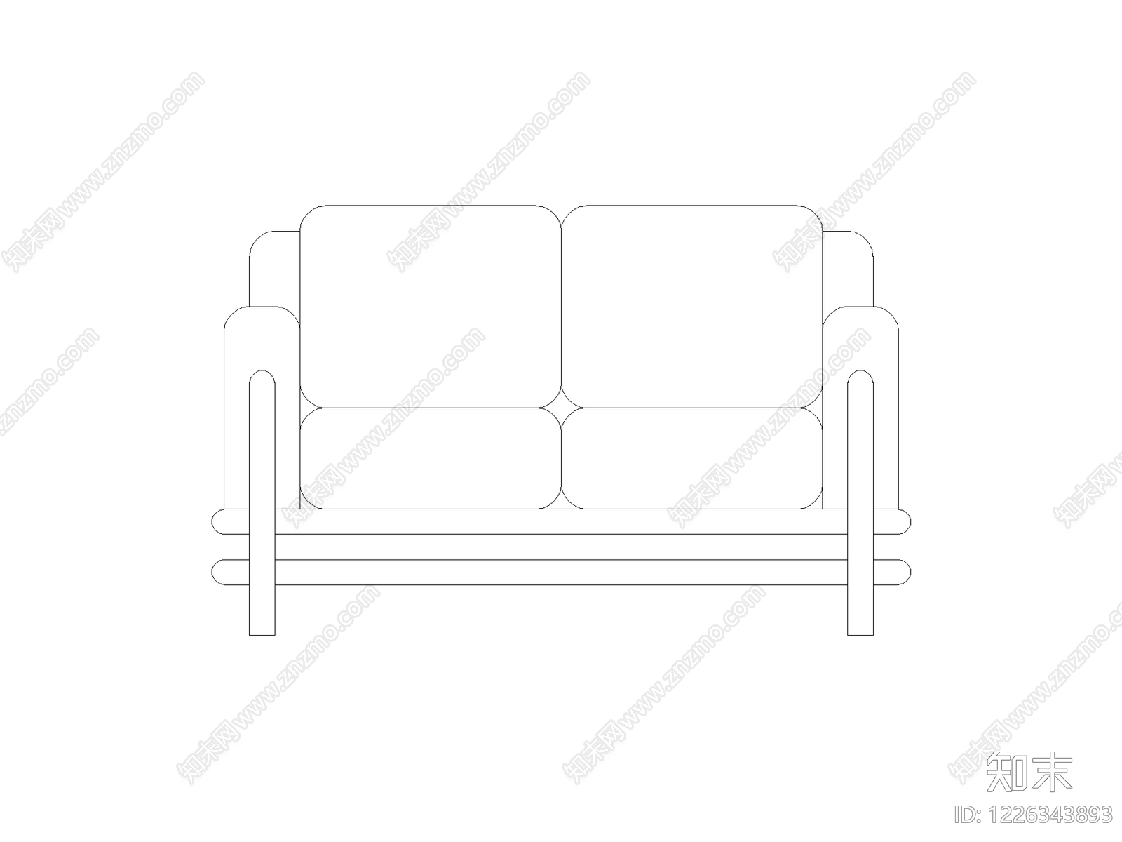 现代沙发CAD图纸