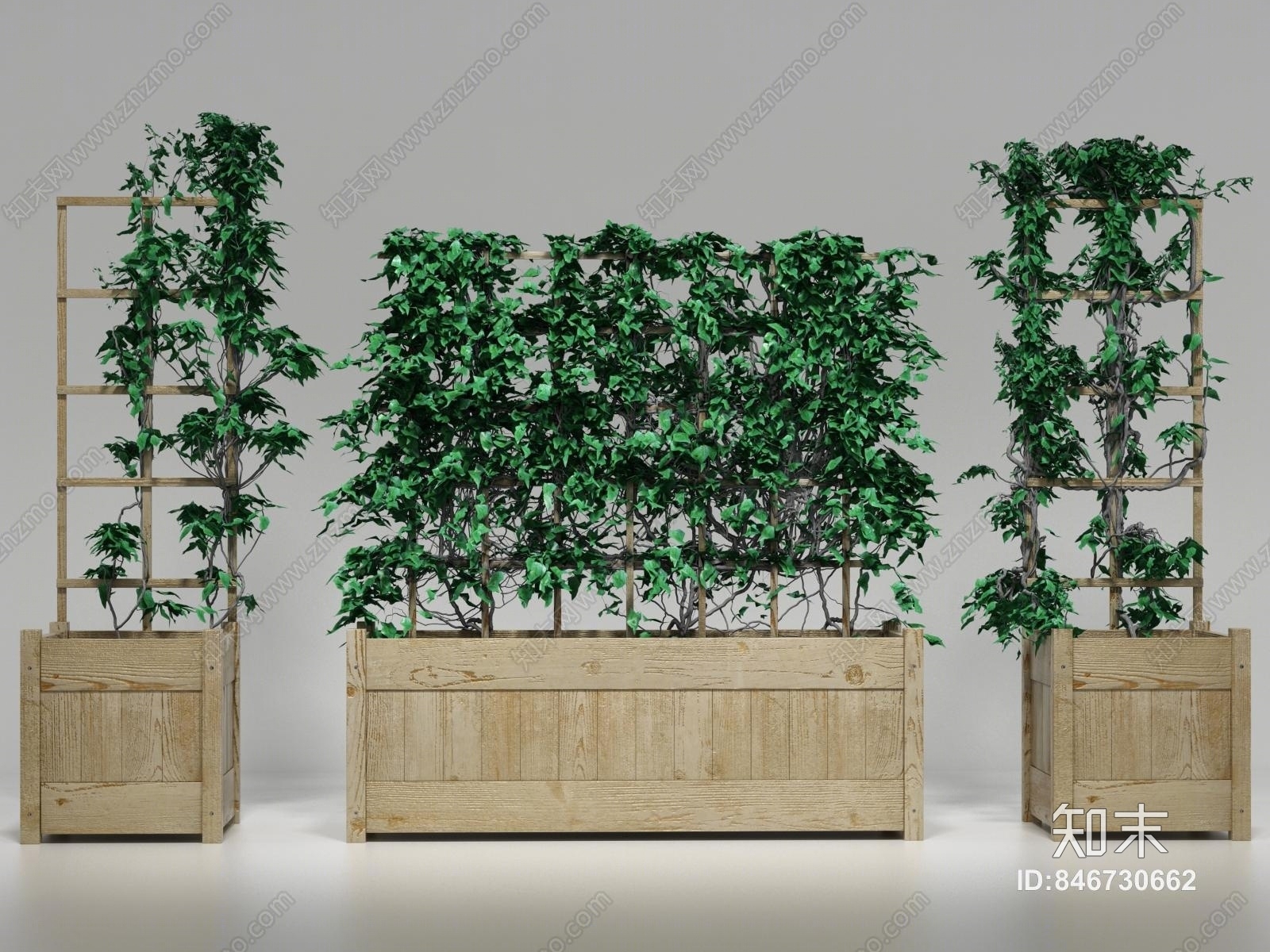 现代风格花架3D模型下载【ID:846730662】