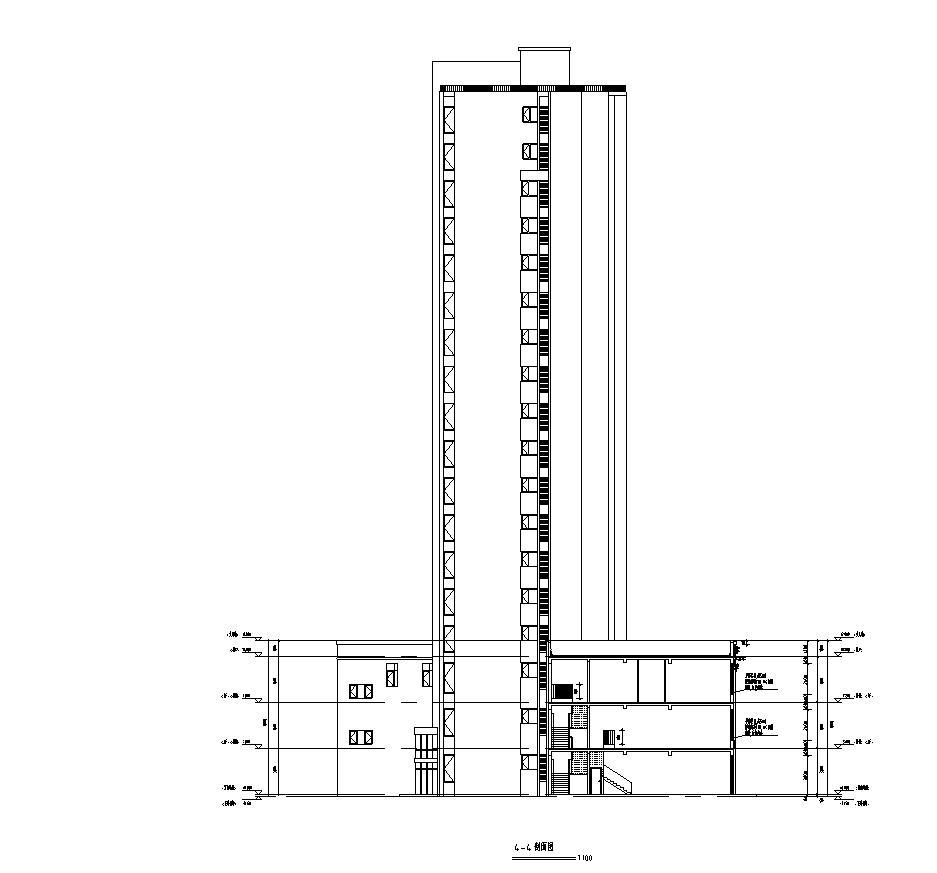 [宁夏]18层框架剪力墙结构住宅建筑设计施工图（含全专...cad施工图下载【ID:149530146】