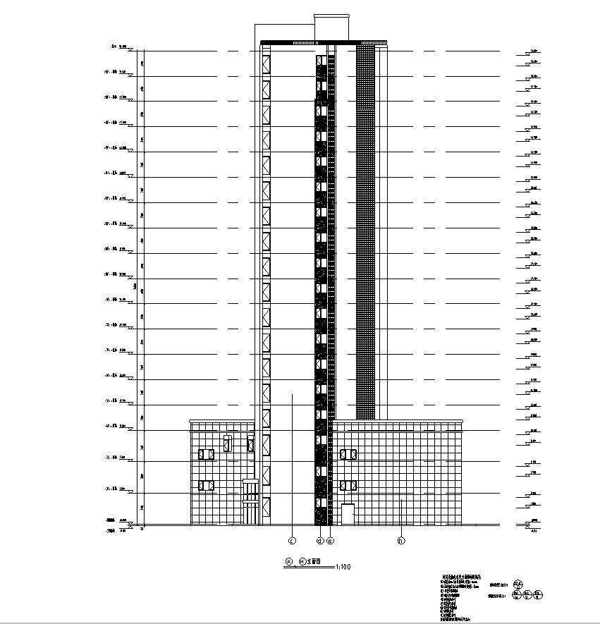 [宁夏]18层框架剪力墙结构住宅建筑设计施工图（含全专...cad施工图下载【ID:149530146】