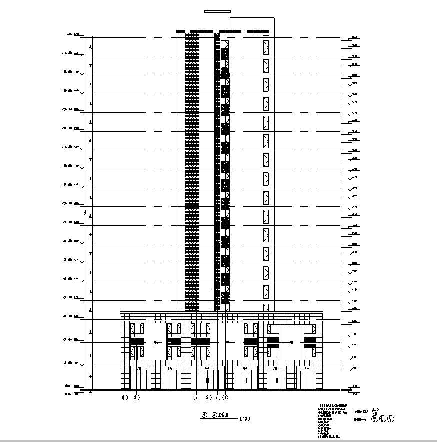 [宁夏]18层框架剪力墙结构住宅建筑设计施工图（含全专...cad施工图下载【ID:149530146】