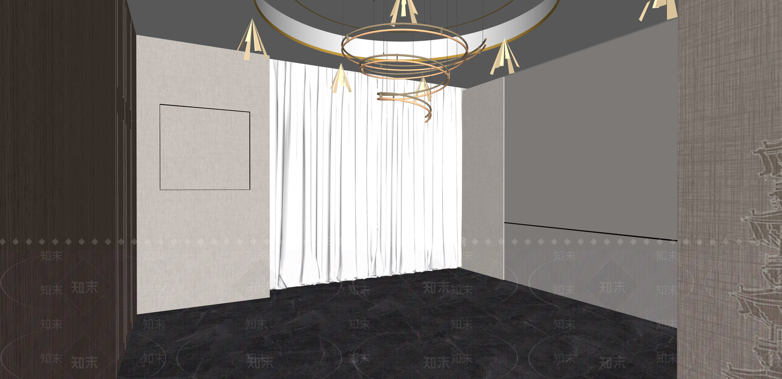 新中式家居客厅SU模型下载【ID:1215205509】