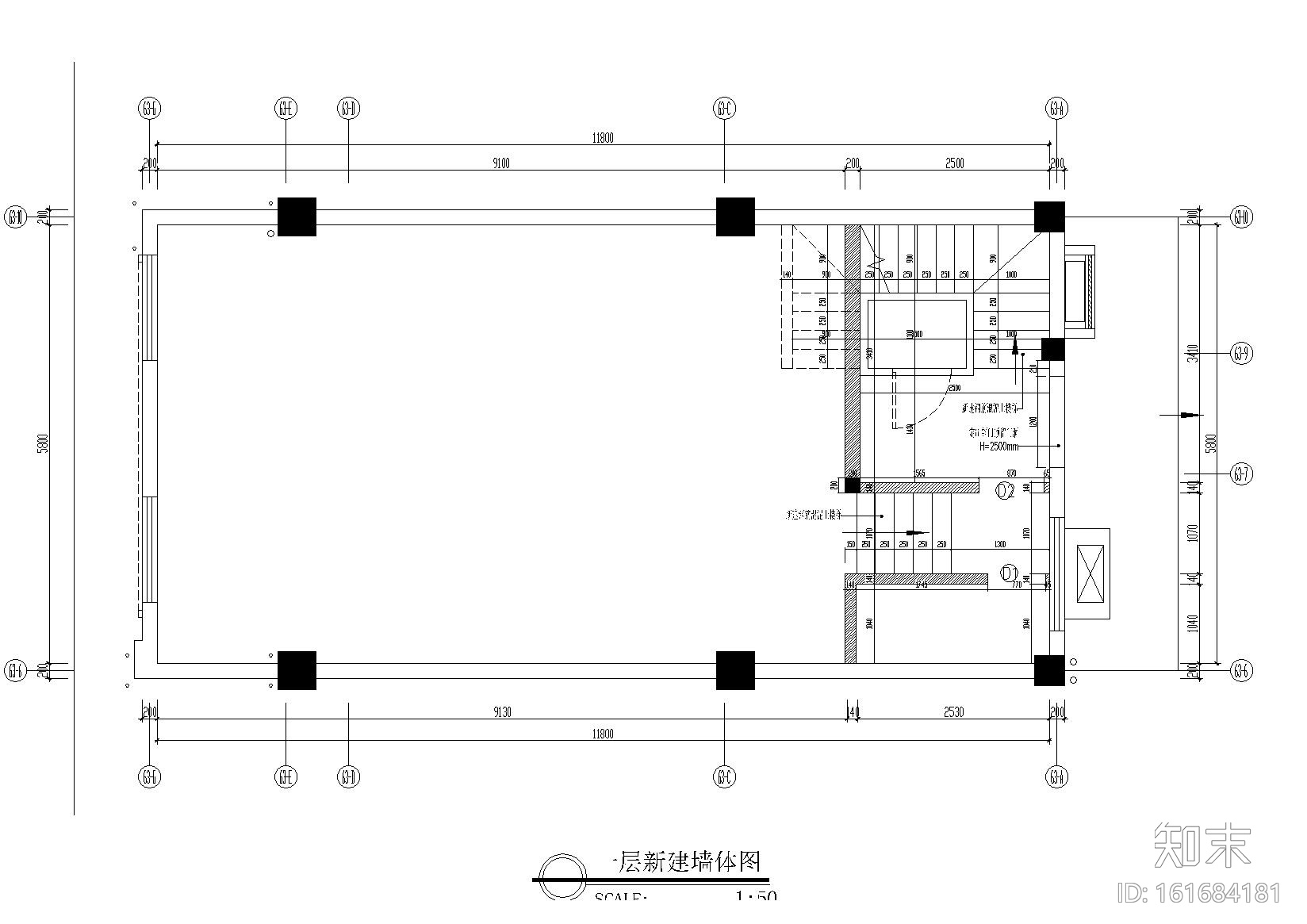 [广西]贺州彰泰城四层别墅样板房施工图cad施工图下载【ID:161684181】