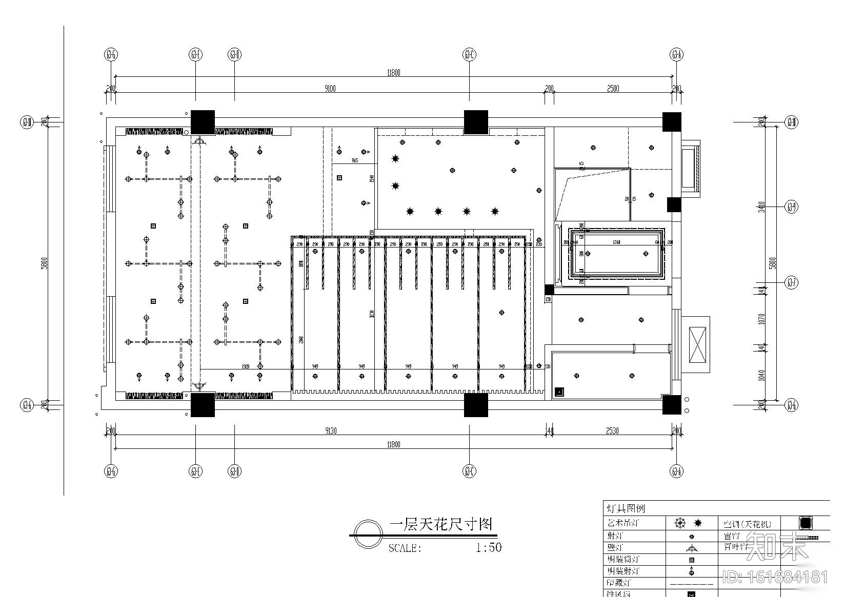 [广西]贺州彰泰城四层别墅样板房施工图cad施工图下载【ID:161684181】