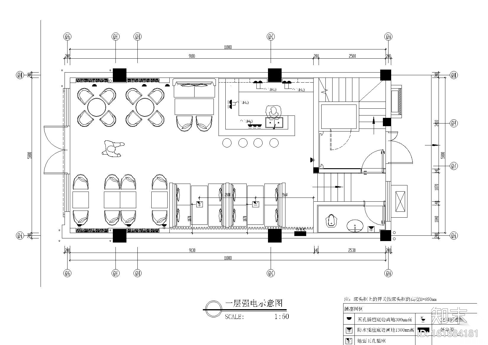 [广西]贺州彰泰城四层别墅样板房施工图cad施工图下载【ID:161684181】