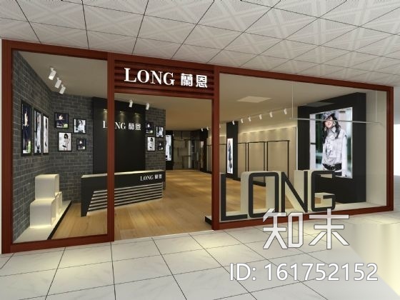 [常熟]47㎡某服装专卖店装修图（含效果）cad施工图下载【ID:161752152】