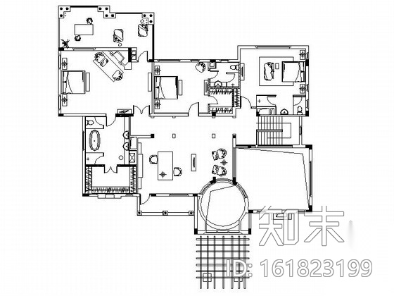 [广州]意大利风格别墅施工CAD施工图cad施工图下载【ID:161823199】