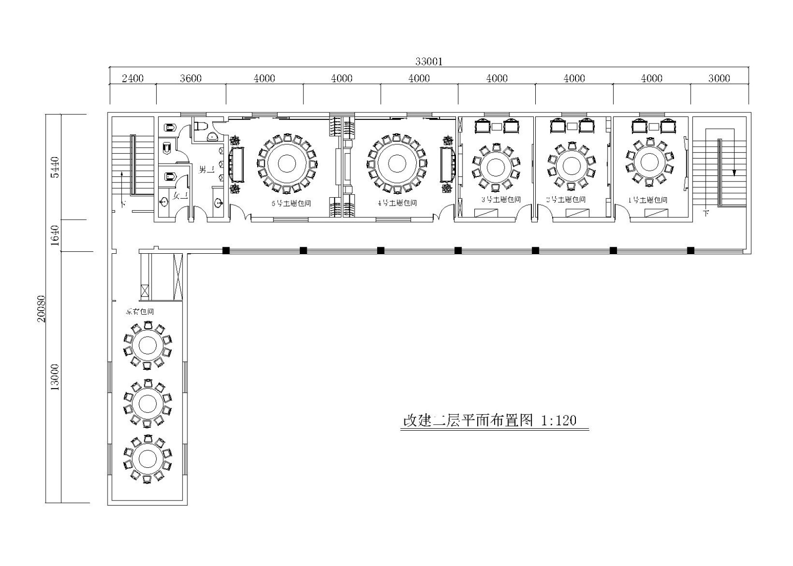 大观园中式餐馆设计施工图cad施工图下载【ID:160422124】