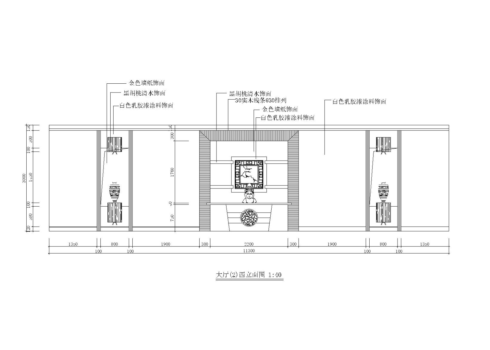 大观园中式餐馆设计施工图cad施工图下载【ID:160422124】