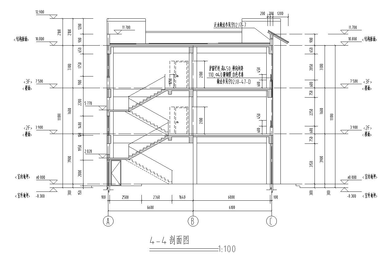 [宁夏]三层框架结构沿街商业建筑施工图（含全专业图纸...cad施工图下载【ID:165607191】