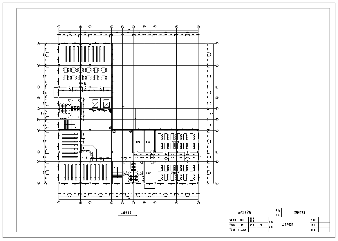 某图书馆设计全套室内装修施工图（含25张）施工图下载【ID:160405191】