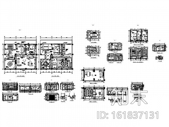 某招商服务中心领导办公室装修图施工图下载【ID:161837131】