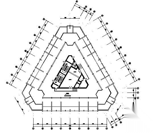 某二十二层商业办公楼建筑方案图cad施工图下载【ID:151435103】