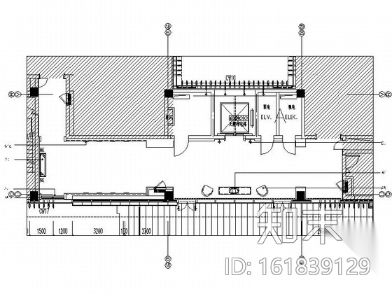 [江苏]工业园区中式会所走道装修图cad施工图下载【ID:161839129】