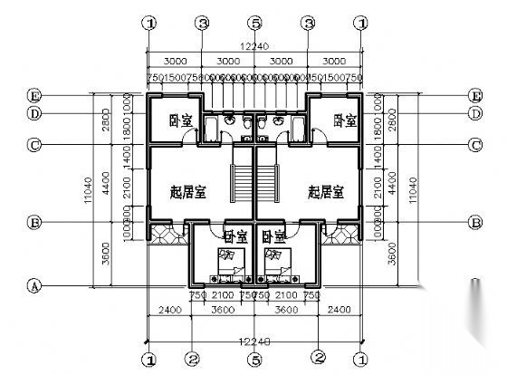 某三层瓦屋顶住宅建筑方案图cad施工图下载【ID:166715107】