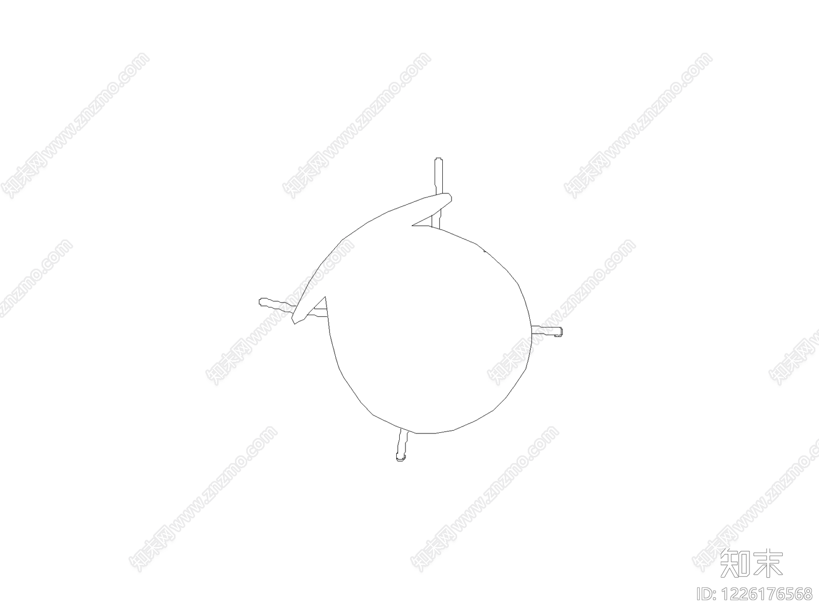现代五金管件CAD图纸