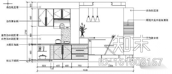 厨房立剖面图cad施工图下载【ID:161808167】