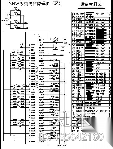 PLC控制交流双速电梯控制原理图cad施工图下载【ID:165642160】