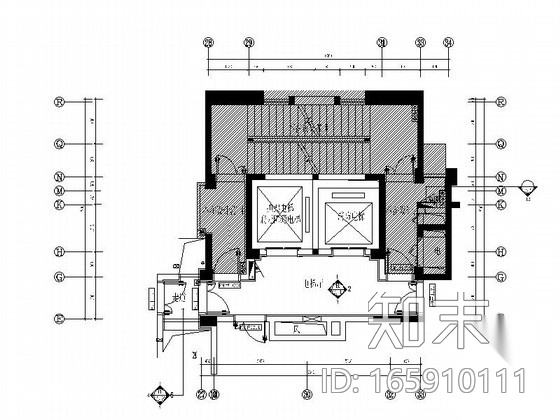 [福州]知名房地产开发商设计公共空间室内施工图cad施工图下载【ID:165910111】