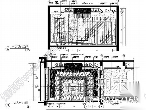 [成都]经典豪华三层别墅样板间室内装修图（含方案文本）cad施工图下载【ID:180757169】