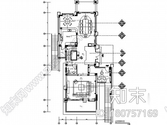 [成都]经典豪华三层别墅样板间室内装修图（含方案文本）cad施工图下载【ID:180757169】