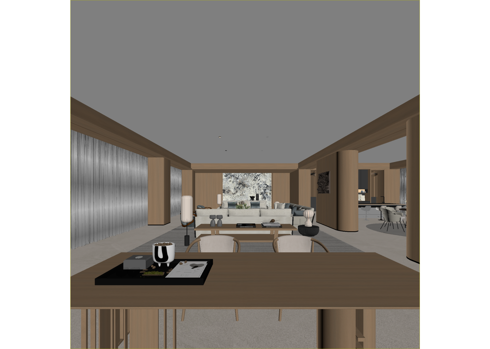 现代客餐厅3D模型下载【ID:1215138389】