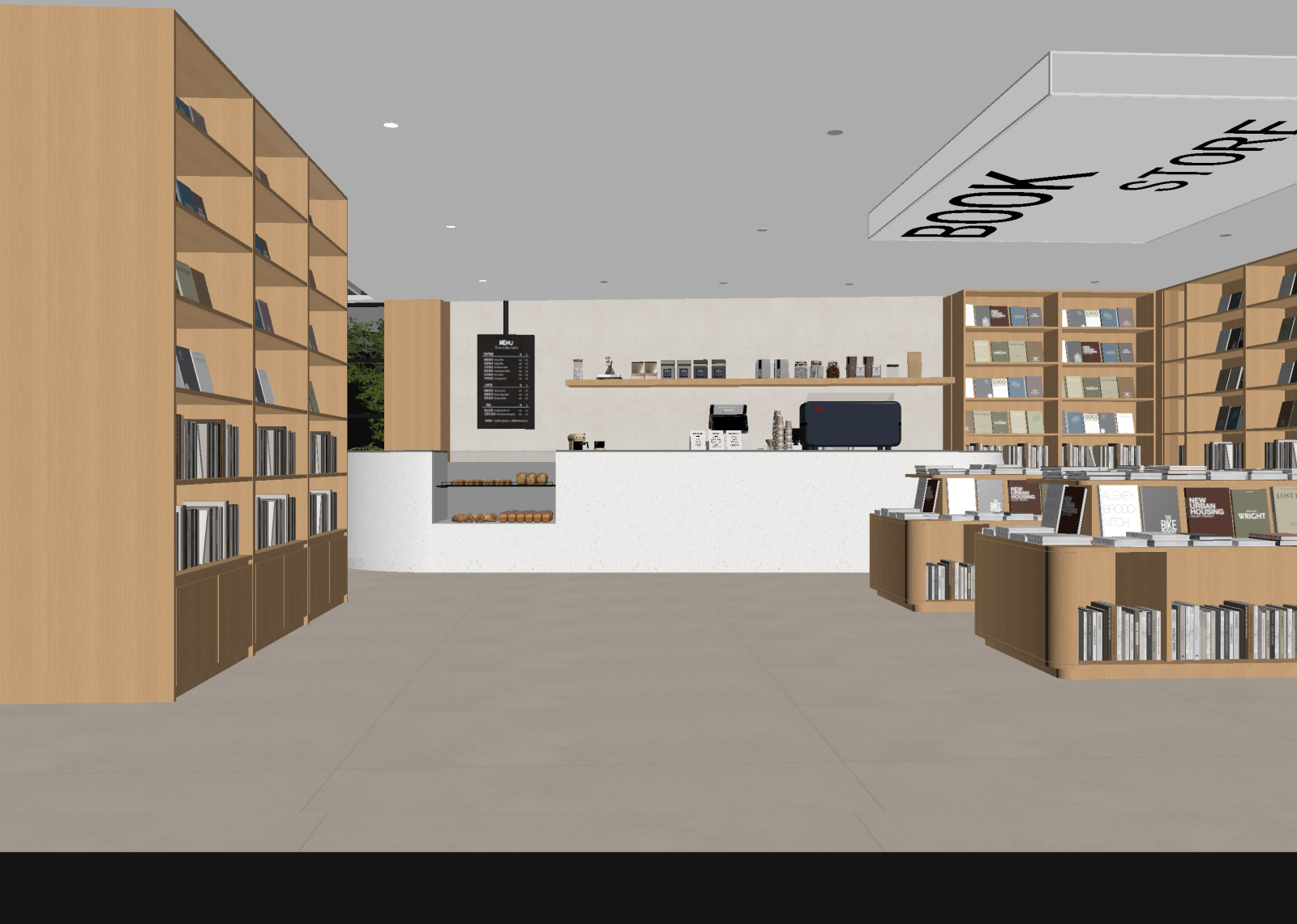 现代书店3D模型下载【ID:1214404388】