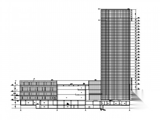 [深圳]26层大型五星级酒店综合体建筑施工图（460间客房...施工图下载【ID:165425109】