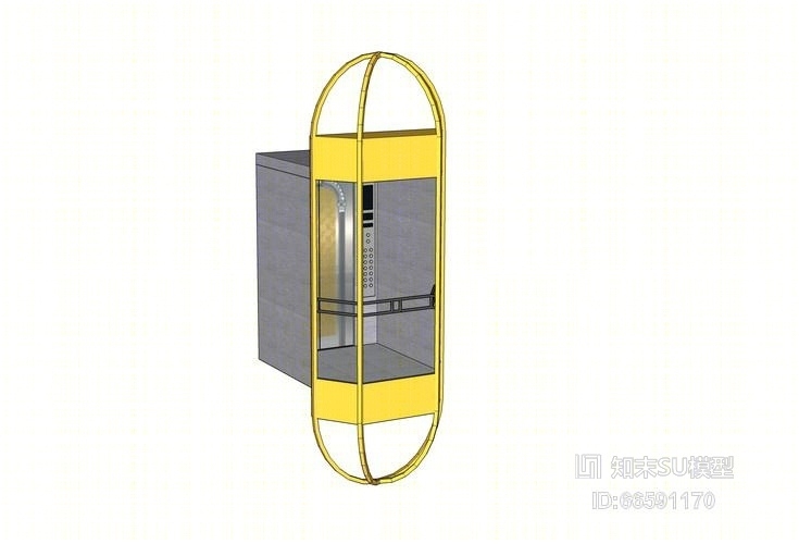 观光电梯SU模型下载【ID:66591170】