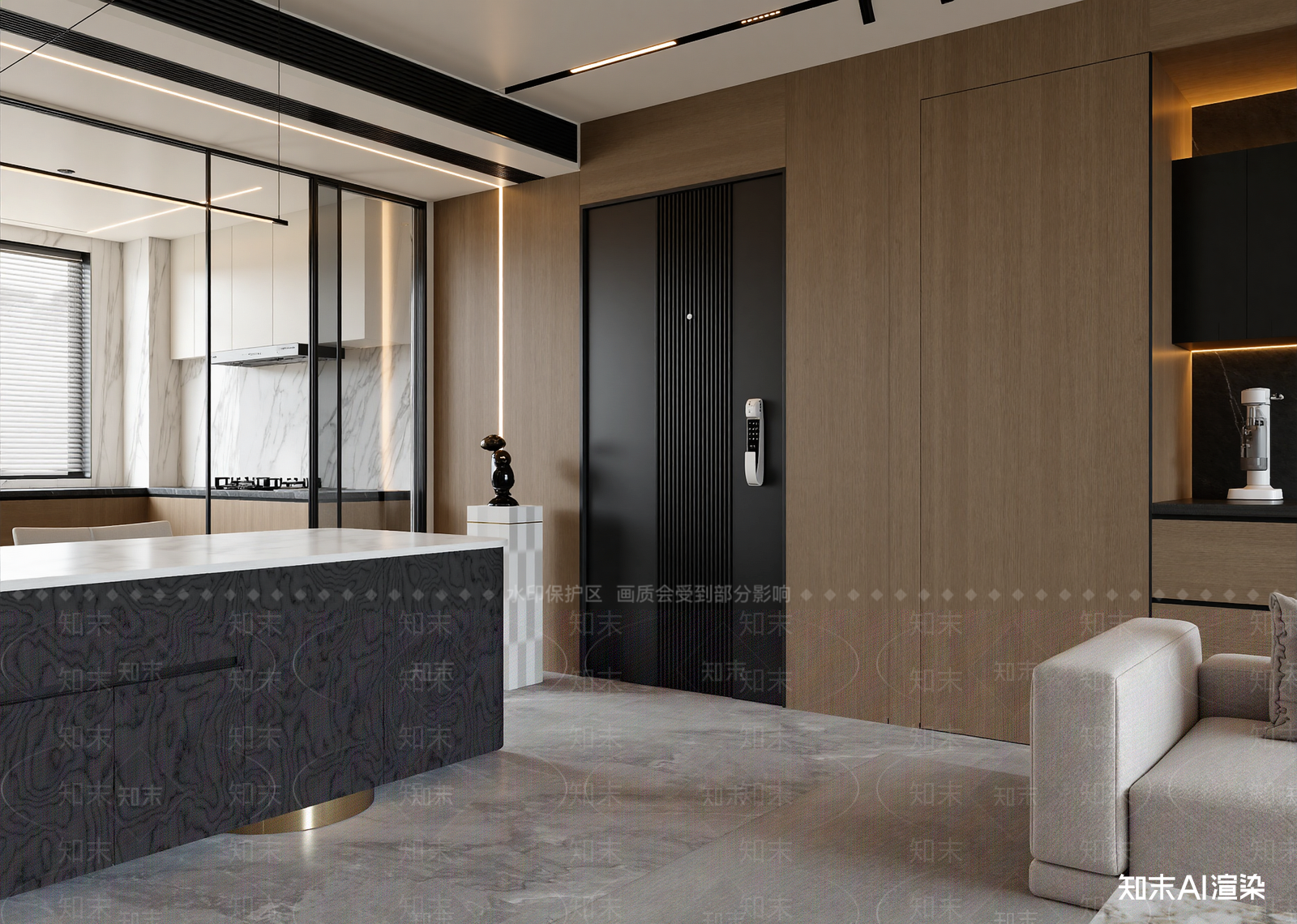 现代玄关3D模型下载【ID:1214809994】