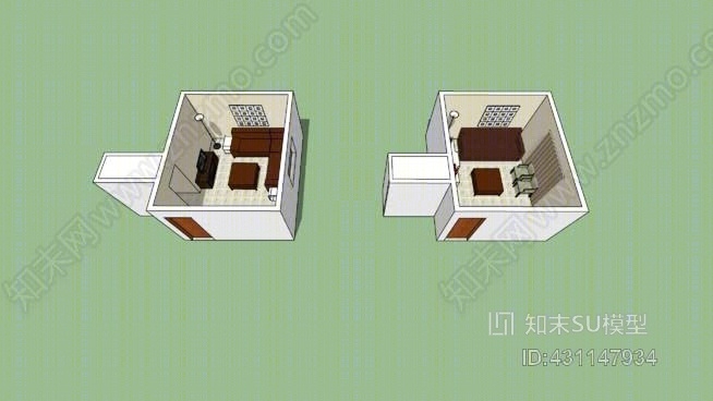 小客厅，萨拉佩奎娜SU模型下载【ID:431147934】