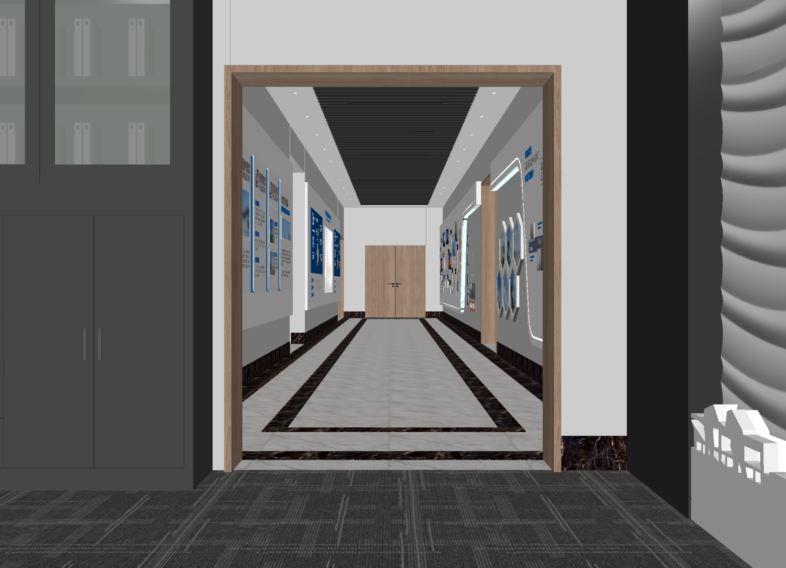 现代走廊3D模型下载【ID:1214777598】