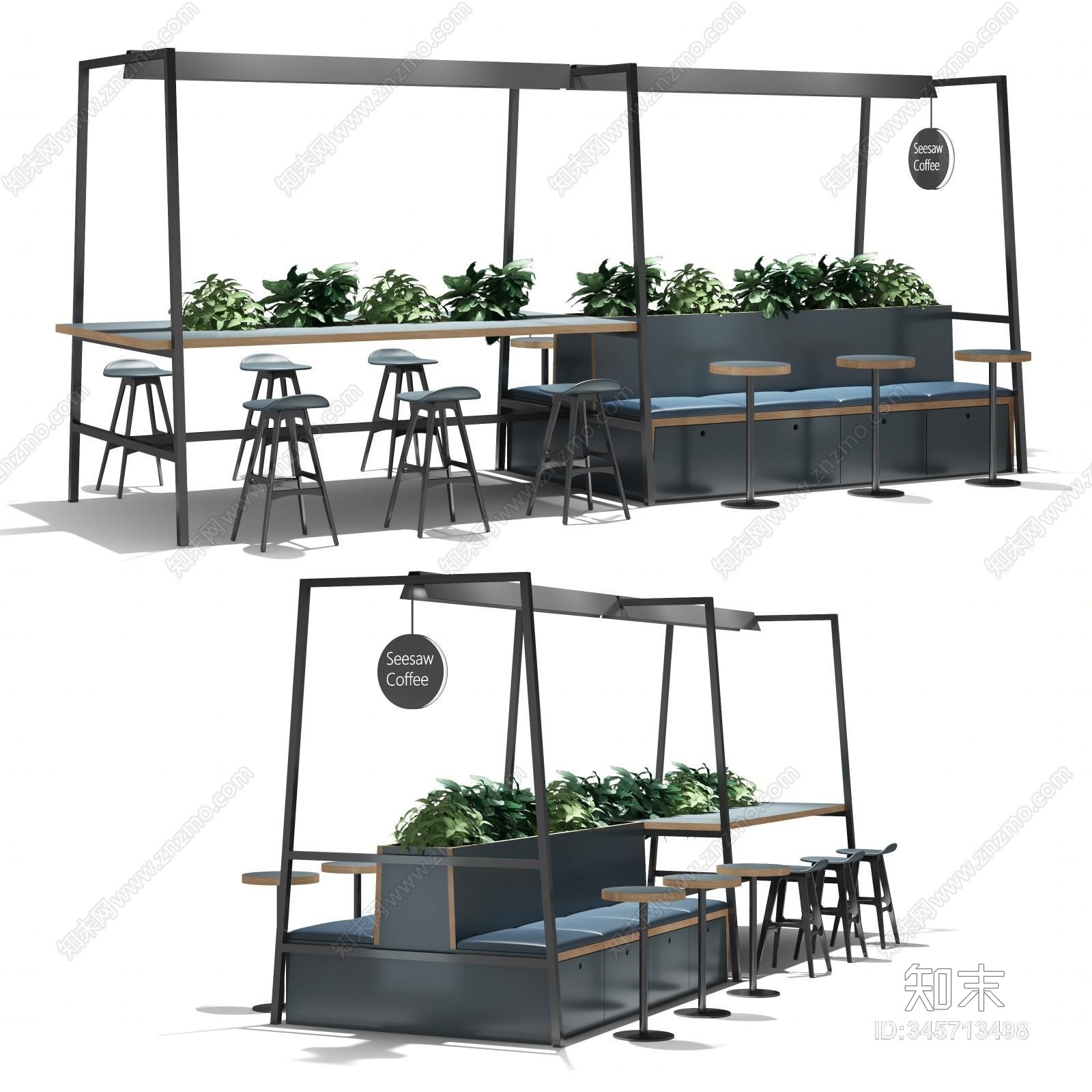 餐饮店3D模型下载【ID:345713498】