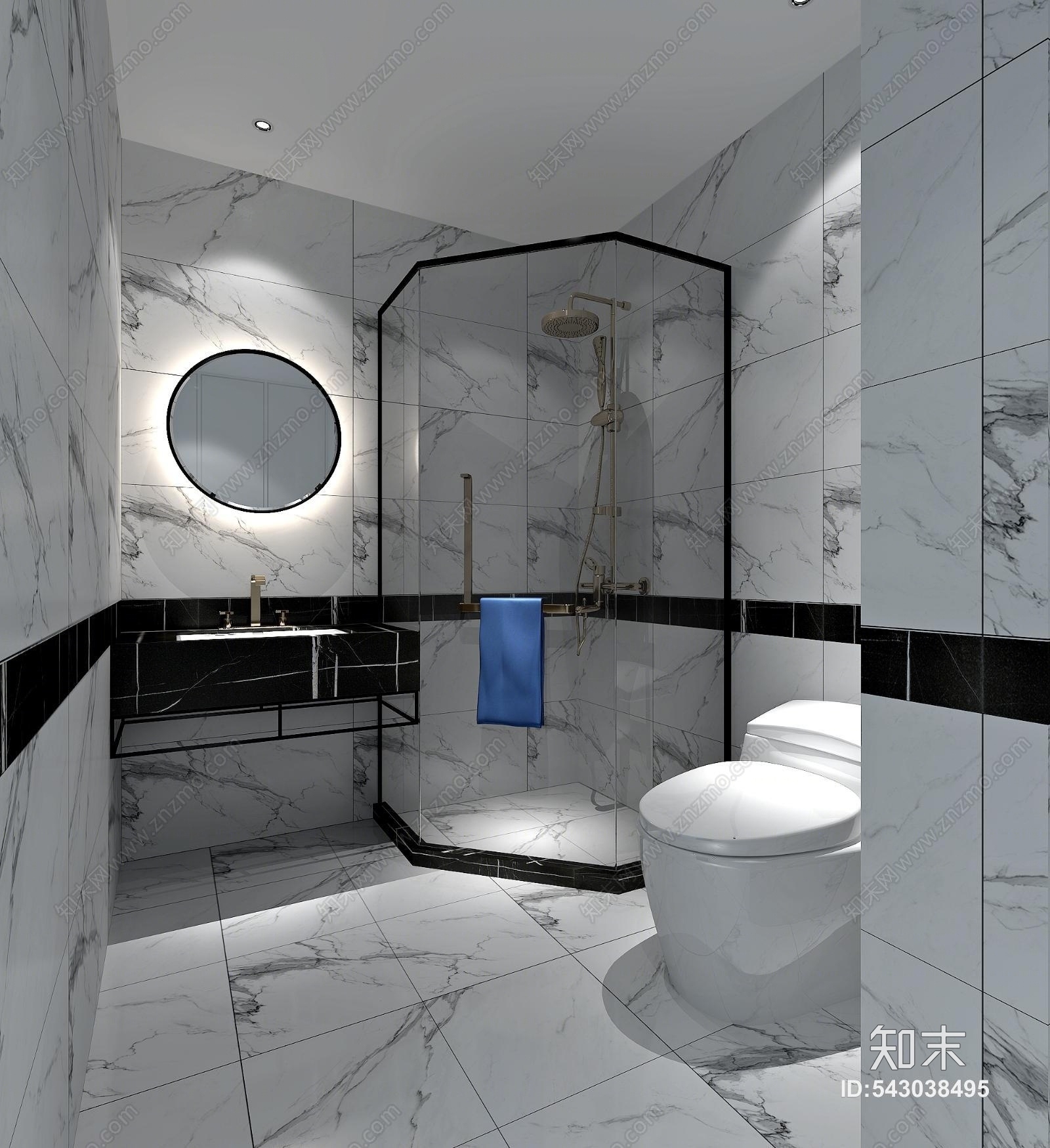 现在卫生间镜子3D模型下载【ID:543038495】