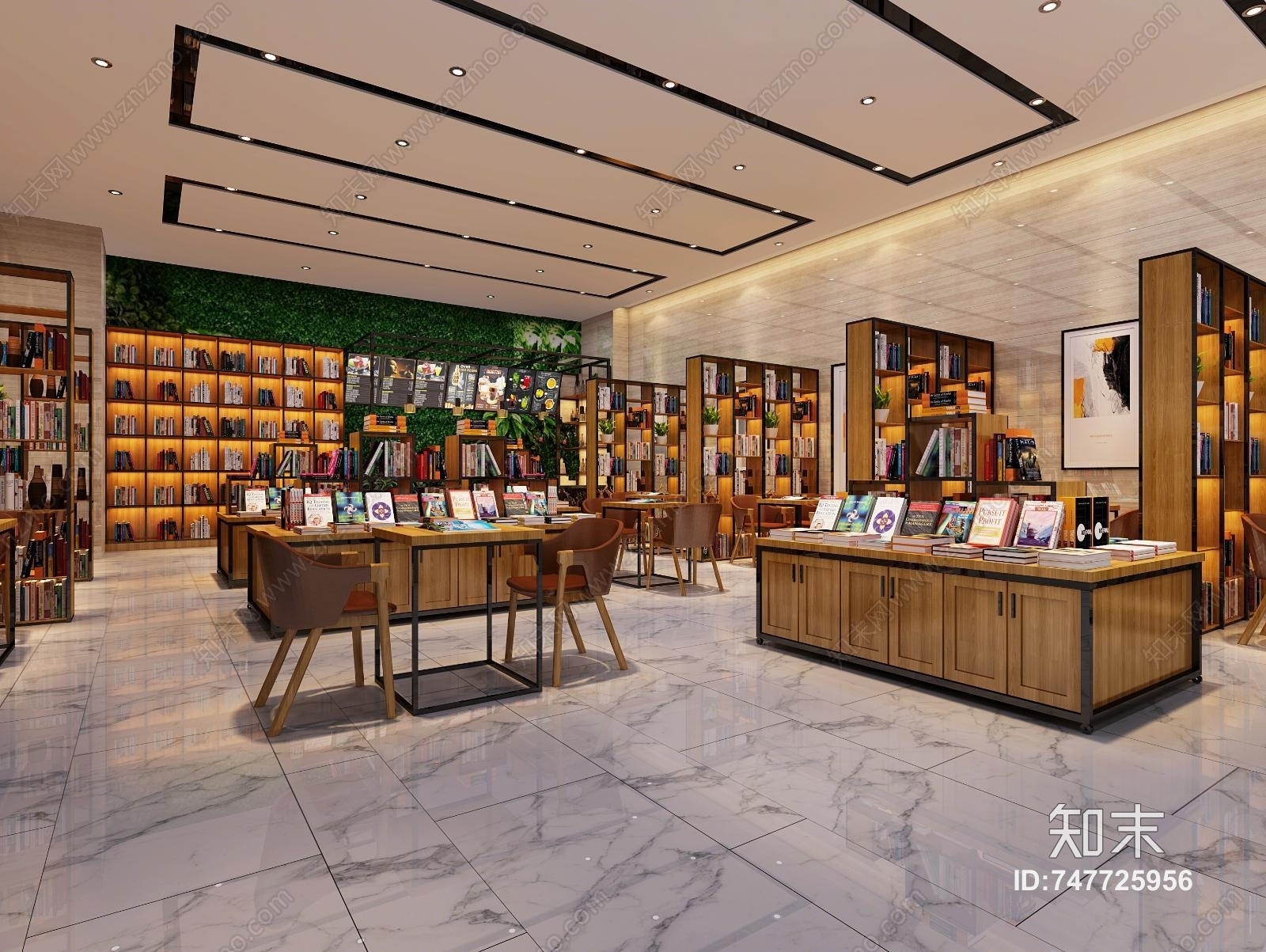 现代书店3D模型下载【ID:747725956】