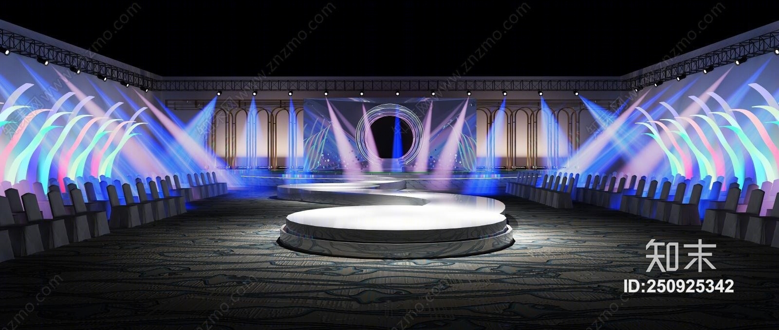 新中式演唱会舞台3D模型下载【ID:250925342】
