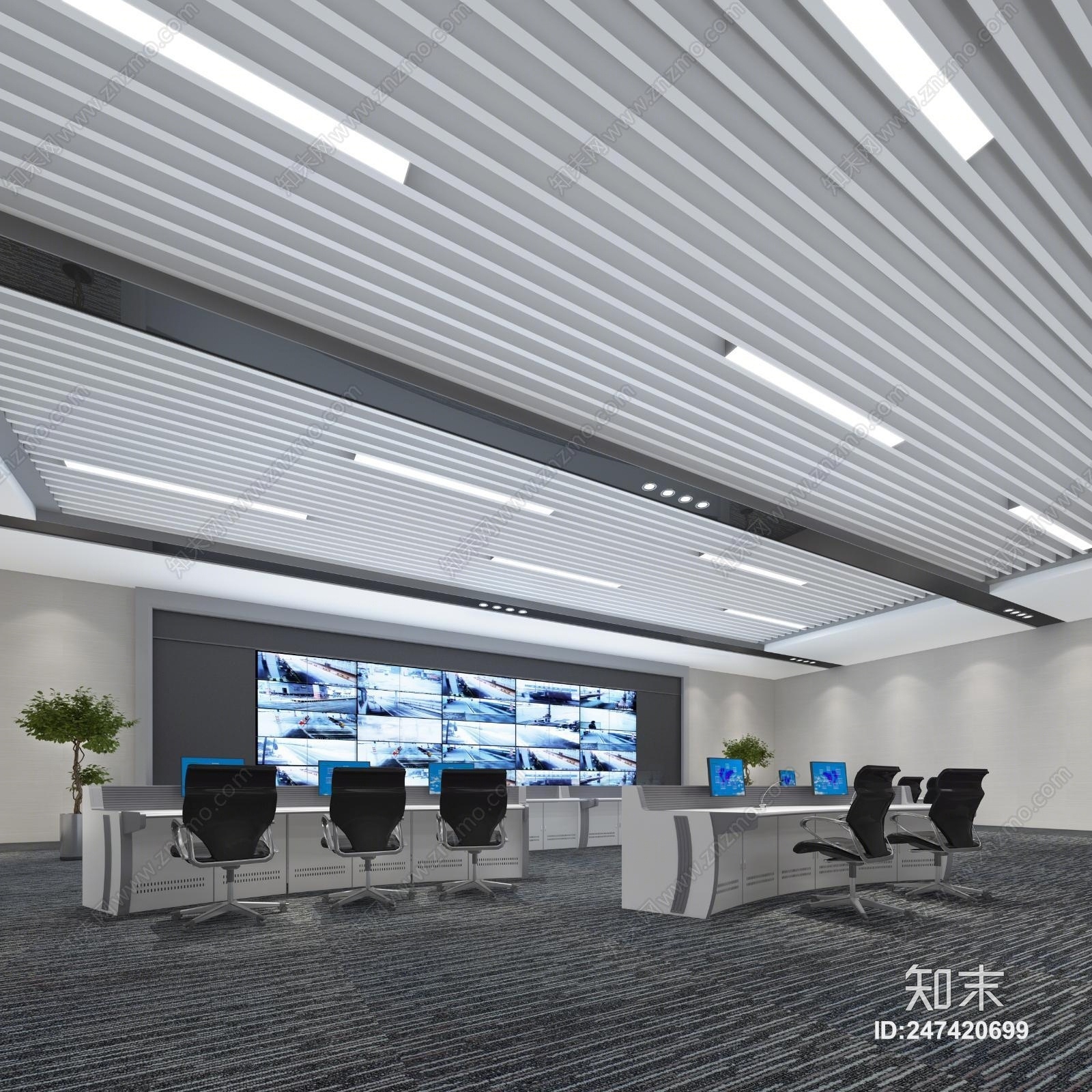 现代监控中心3D模型下载【ID:247420699】