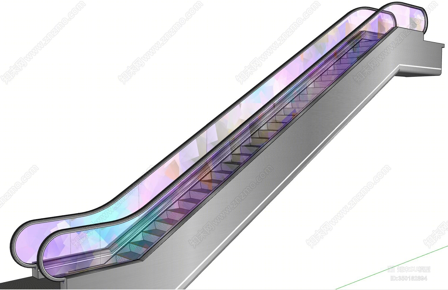 现代风格电动扶梯SU模型下载【ID:350182894】