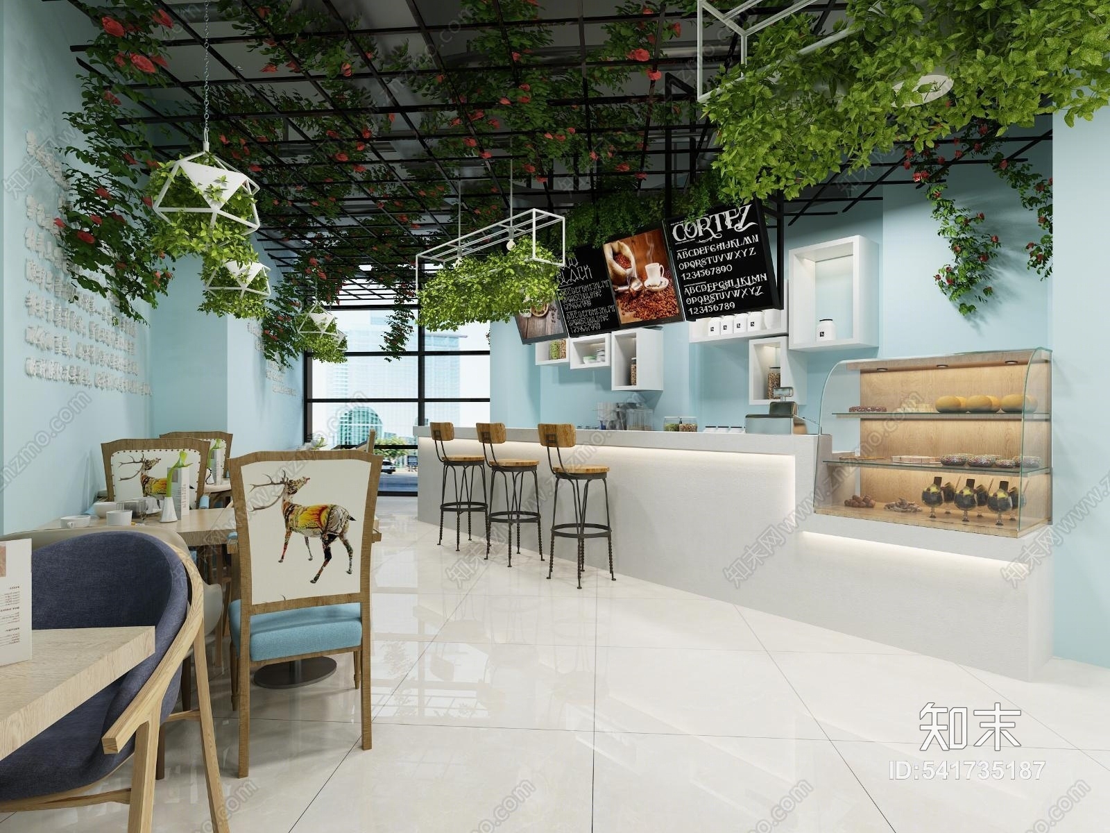 现代花店咖啡店3D模型下载【ID:541735187】