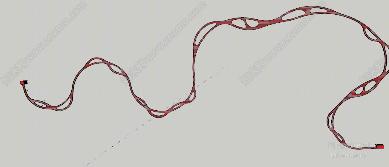 现代科技桥SU模型下载【ID:946324367】