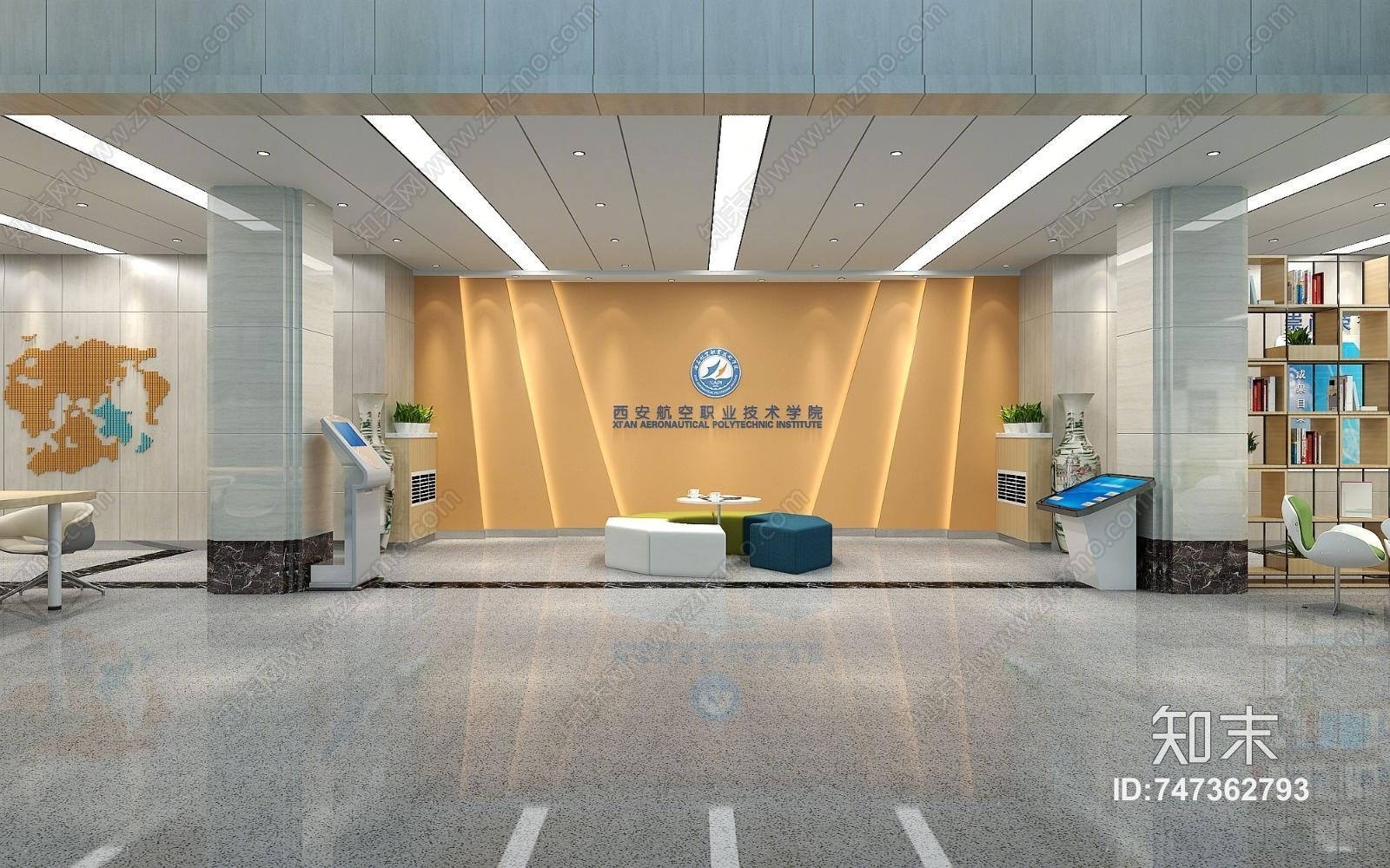 现代校企文化3D模型下载【ID:747362793】